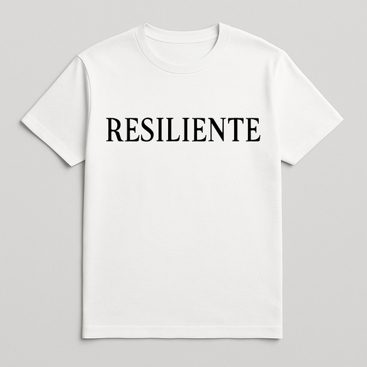 Camiseta RESILIENTE Negra – León Dorado